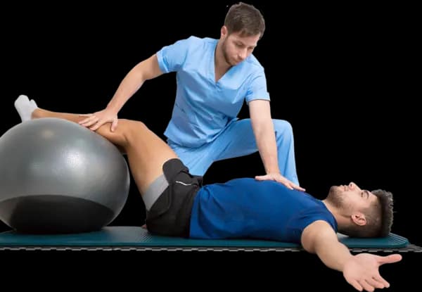Physiotherapy exercise session