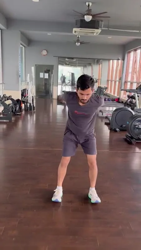 Patient doing strength training during rehabilitation